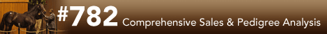 #782 COMPREHENSIVE SALES & PEDIGREE ANALYSIS
5-CROSS/3-DAM PEDIGREE WITH INBREEDING
Covering Sire Stats & Yearling Sales Avg. for 2 Years!
Race & Produce Record - SALES HISTORY THROUGHOUT PEDIGREE!