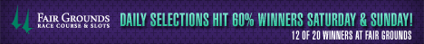 Daily Selections had 60% winners this weekend!