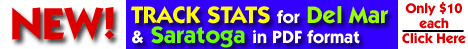 DEL MAR & SARATOGA - Update Track Stats books only $10 each