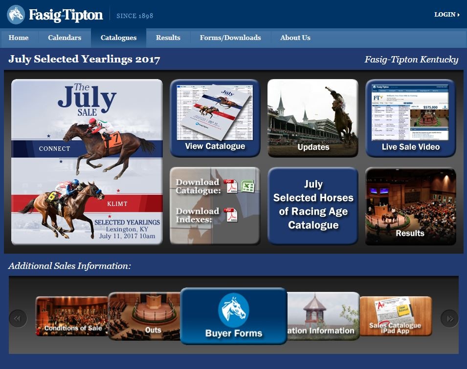 First-crop sires prominent at Fasig-Tipton July