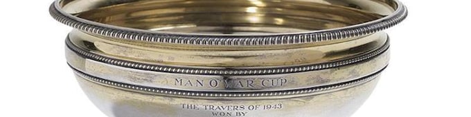 1943 Travers Stakes Trophy Man O'War Cup For Sale