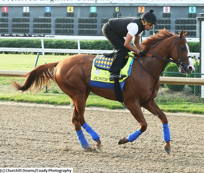 Justify leads other Churchill Downs-based hopefuls in galloping to the Belmont Stakes