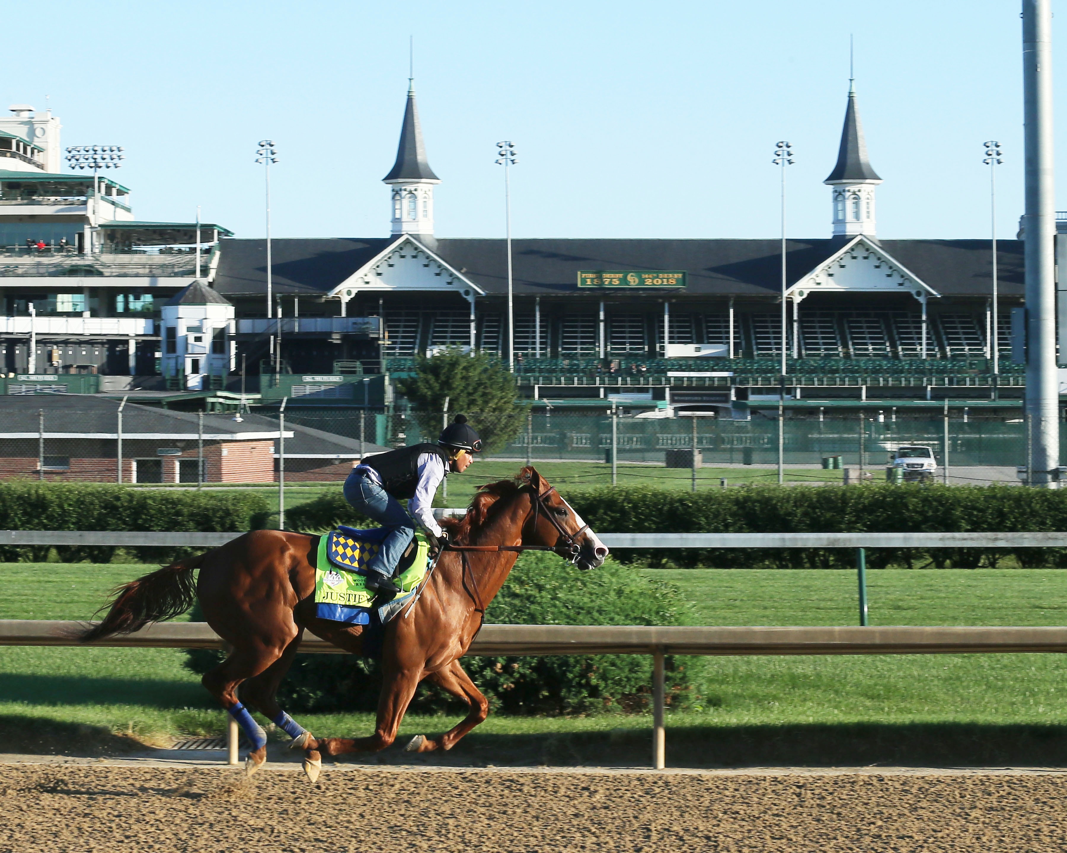 Justify turns in final breeze for Belmont Stakes