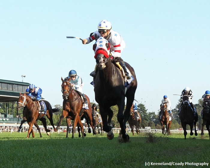 Next Shares upsets Shadwell Turf Mile; A Raving Beauty changes tactics in First Lady