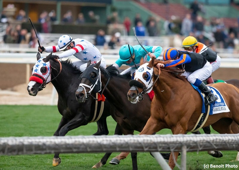 Pegasus Turf-bound Next Shares up in time in three-way San Gabriel photo