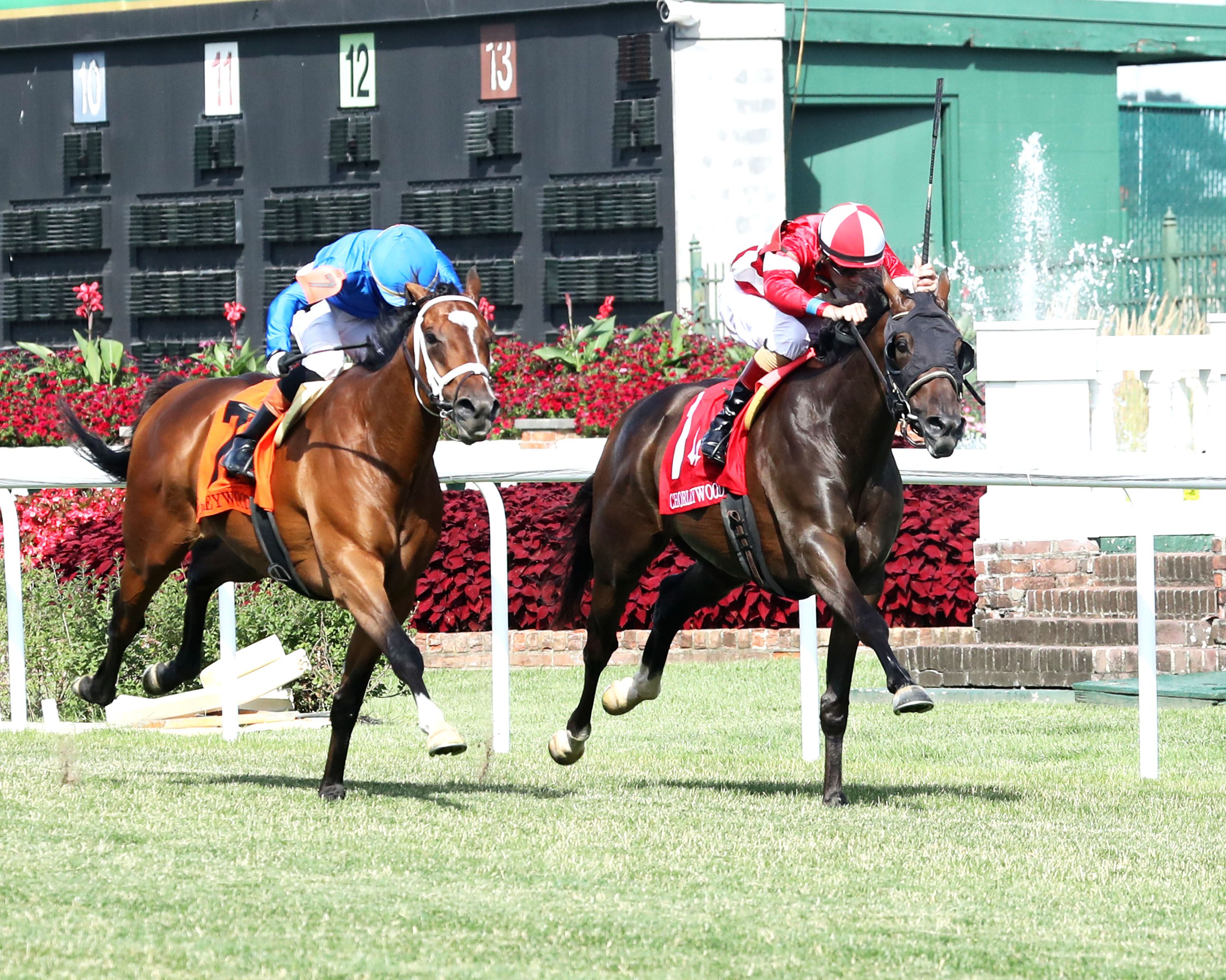 Burnham Square had to sprint for home in the Chorleywood S. at Churchill Downs