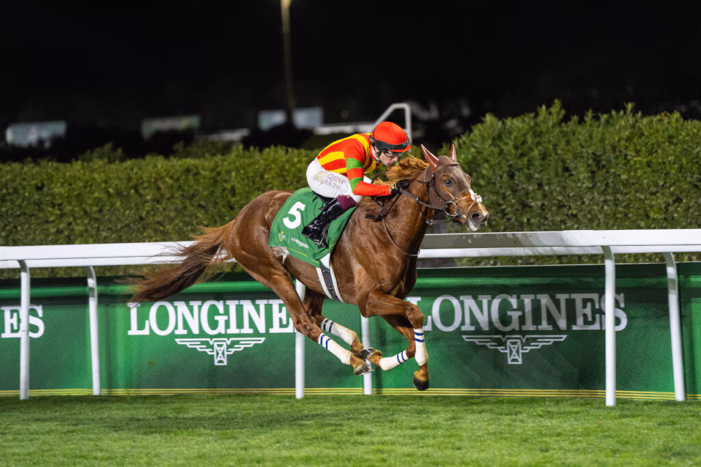 Byzantine Dream shown winning the Red Sea Turf H. (G2)