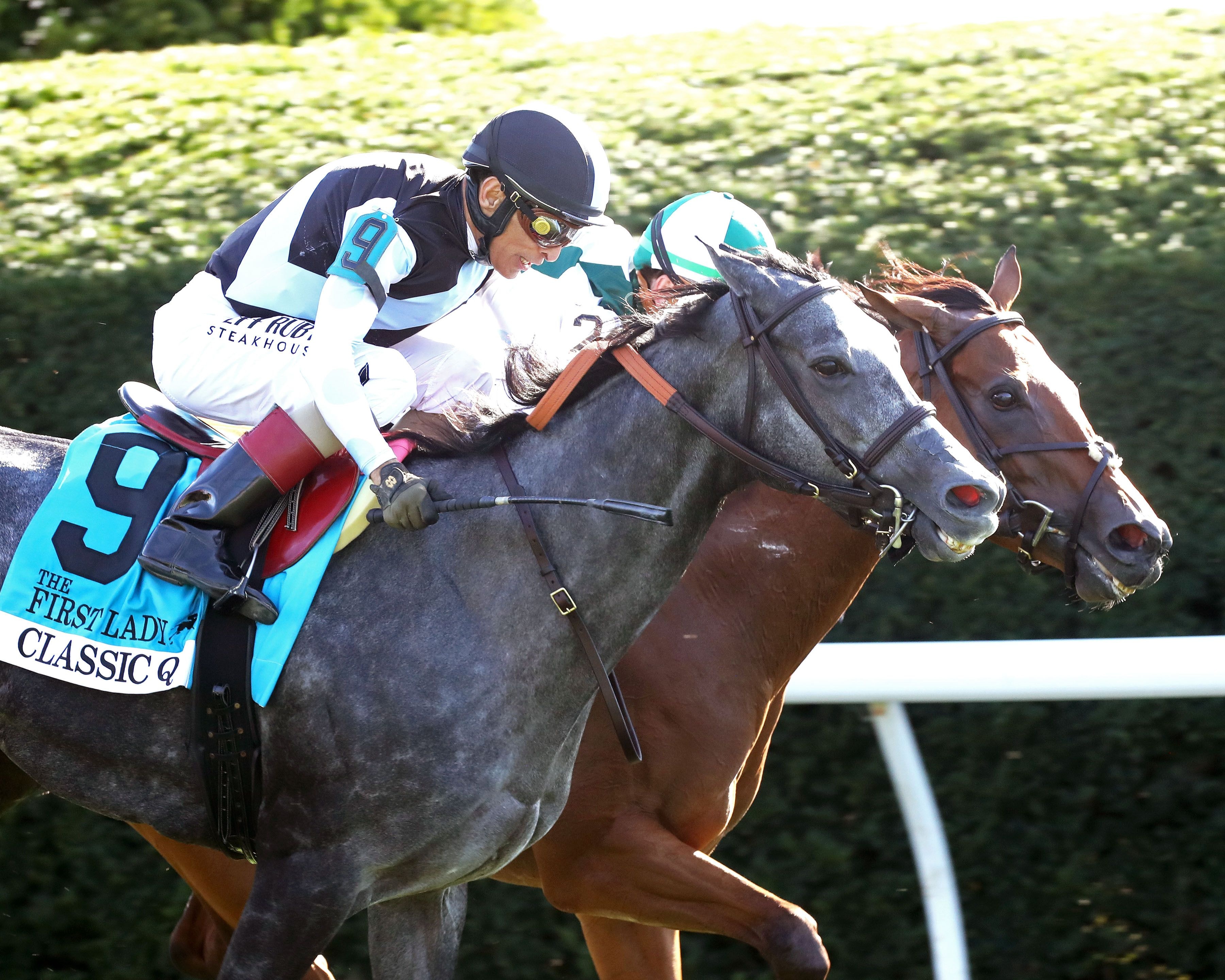 Classic Q wins the First Lady (G1) at Keeneland.