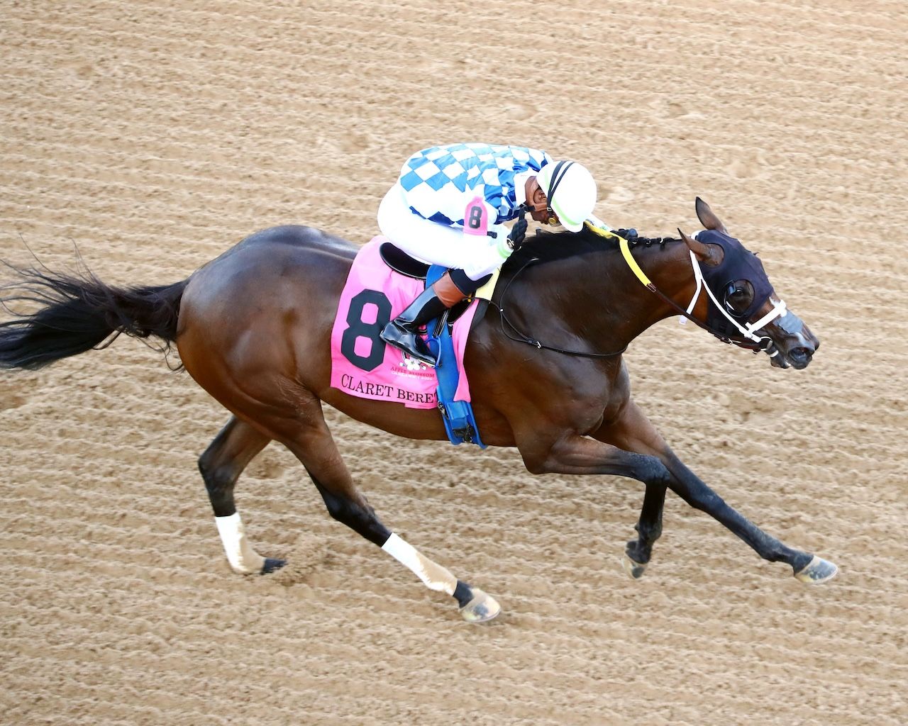 Claret Beret wins the Apple Blossom at Keeneland.