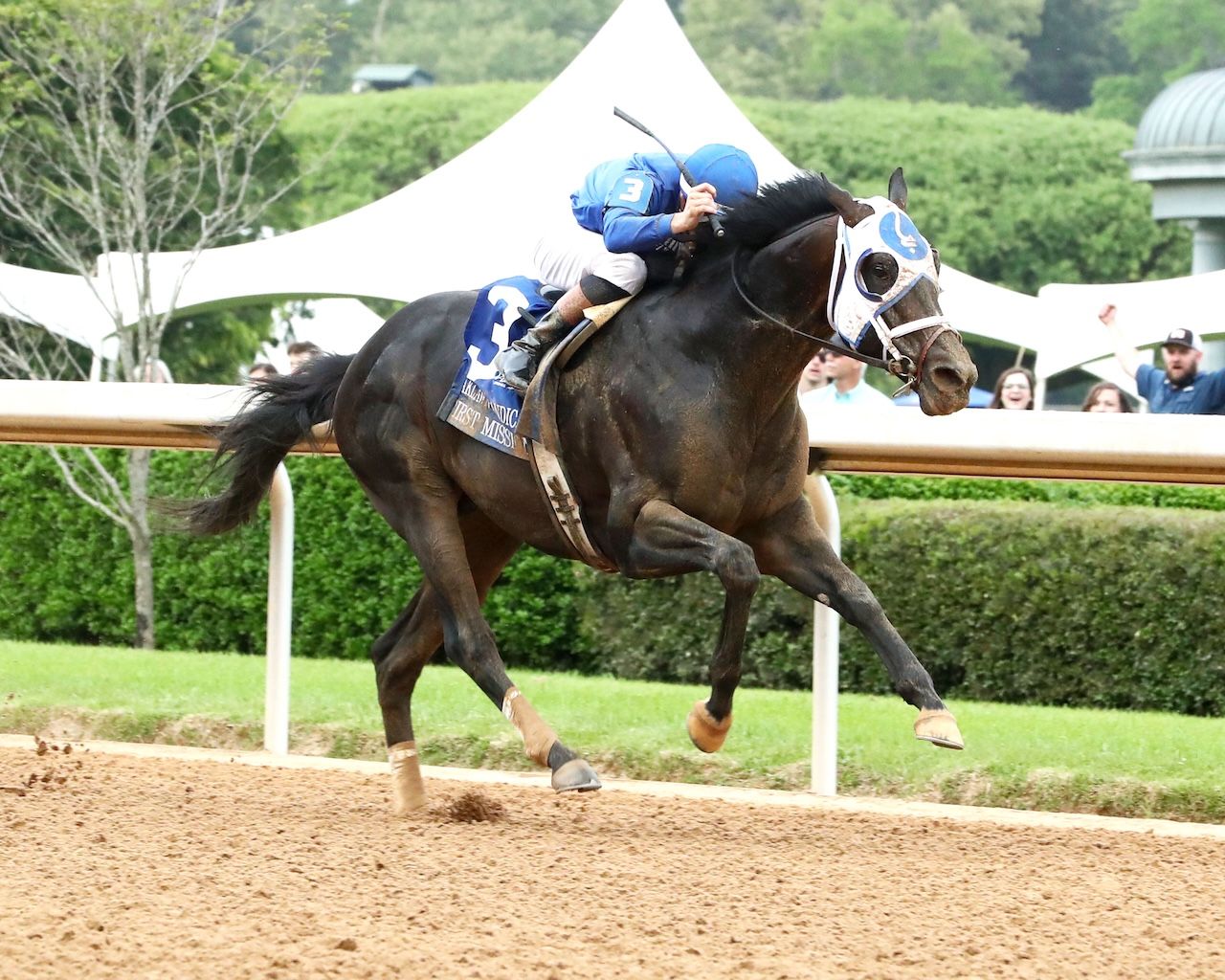 First Mission wins the Oaklawn Handicap at Oaklawn Park.