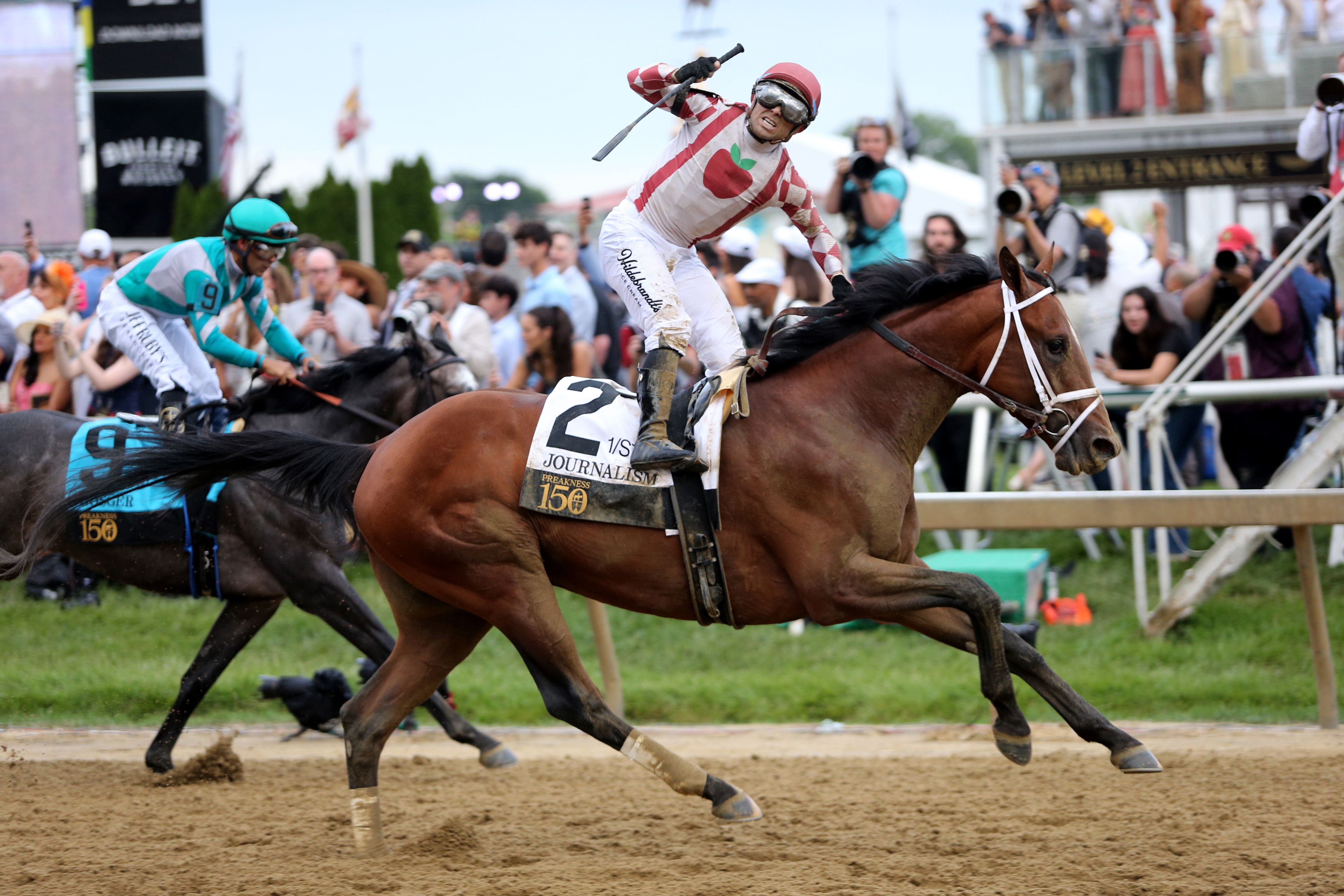 Journalism wins Preakness Stakes 150 at Pimlico (Horsephotos.com)