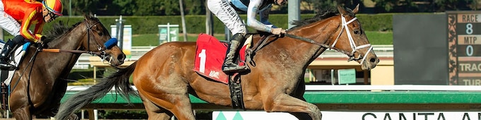 Meaning upsets Breeders’ Cup rivals in Las Virgenes Stakes