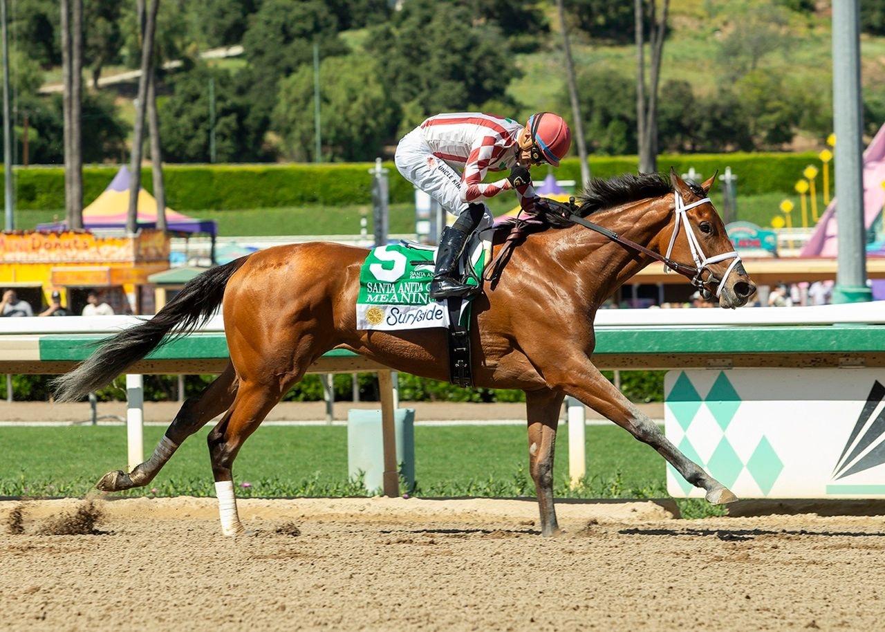 Meaning wins the Santa Anita Oaks (G2)