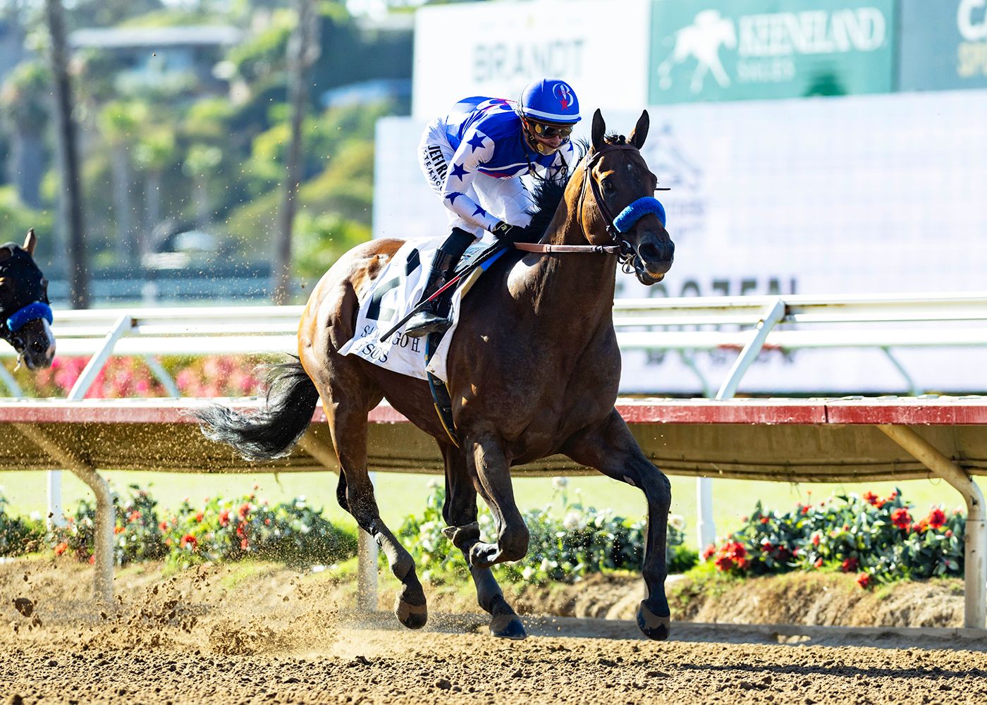 Nysos was much the best as the 1-10 favorite in the San Diego