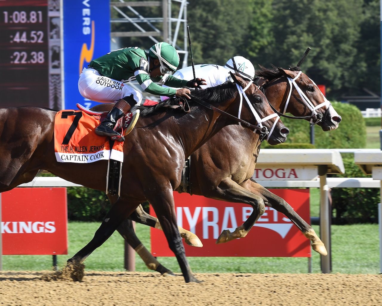 Patch Adams wins the Allen Jerkens Memorial S. (G1) at Saratoga.