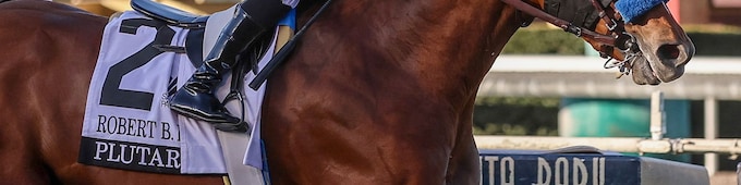 Plutarch records first stakes win, provides Baffert 14th Robert B. Lewis