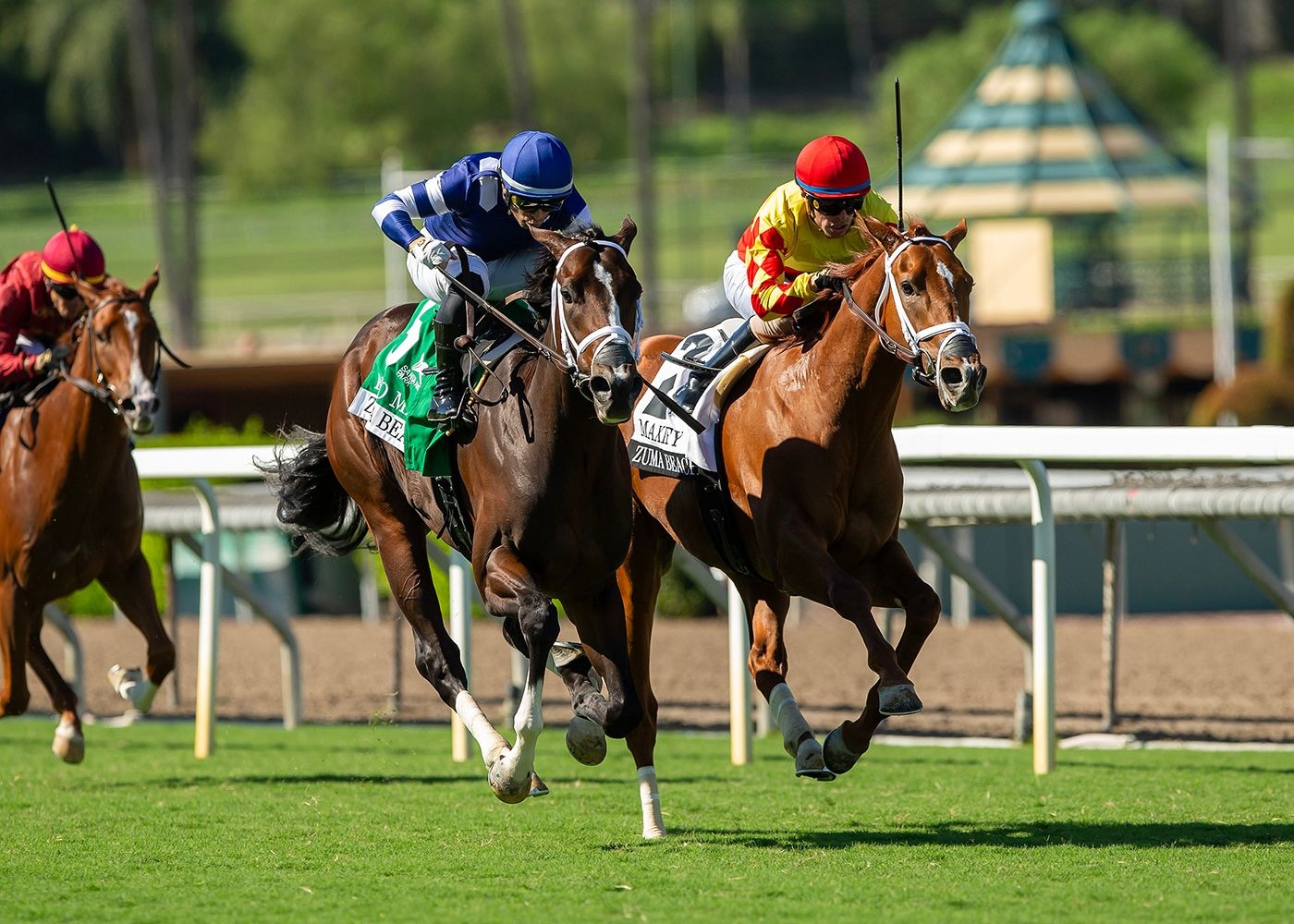 Repo Man (outside) wins the Zuma Beach (G3) at Santa Anita.