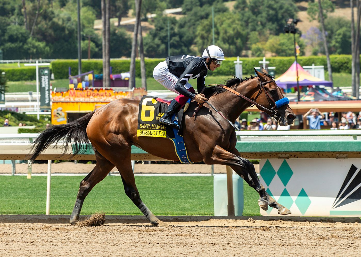 Seismic Beauty rolled in her stakes debut in the Santa Margarita