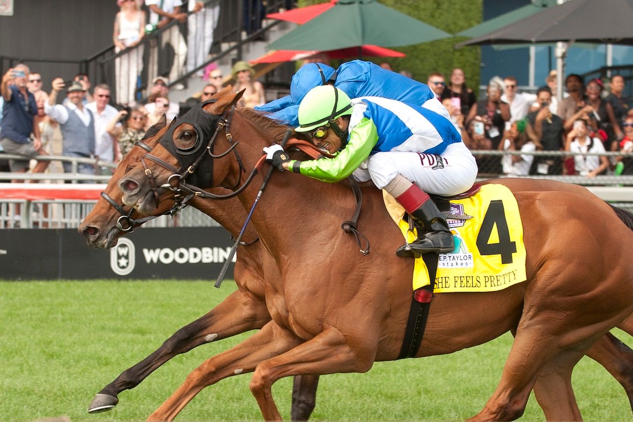She Feels Pretty wins the E.P. Taylor Stakes at Woodbine.