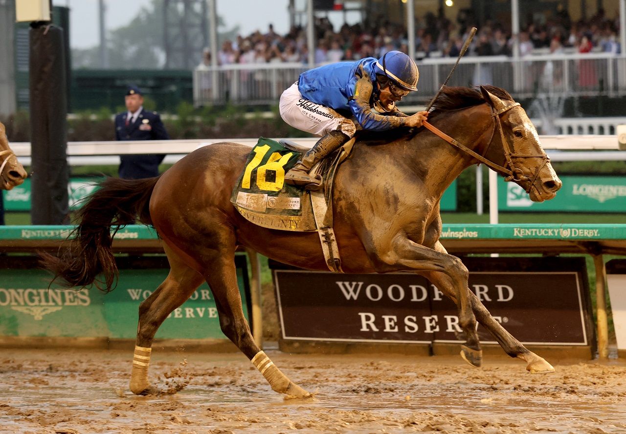Sovereignty winning the Kentucky Derby (G1) at Churchill Downs
