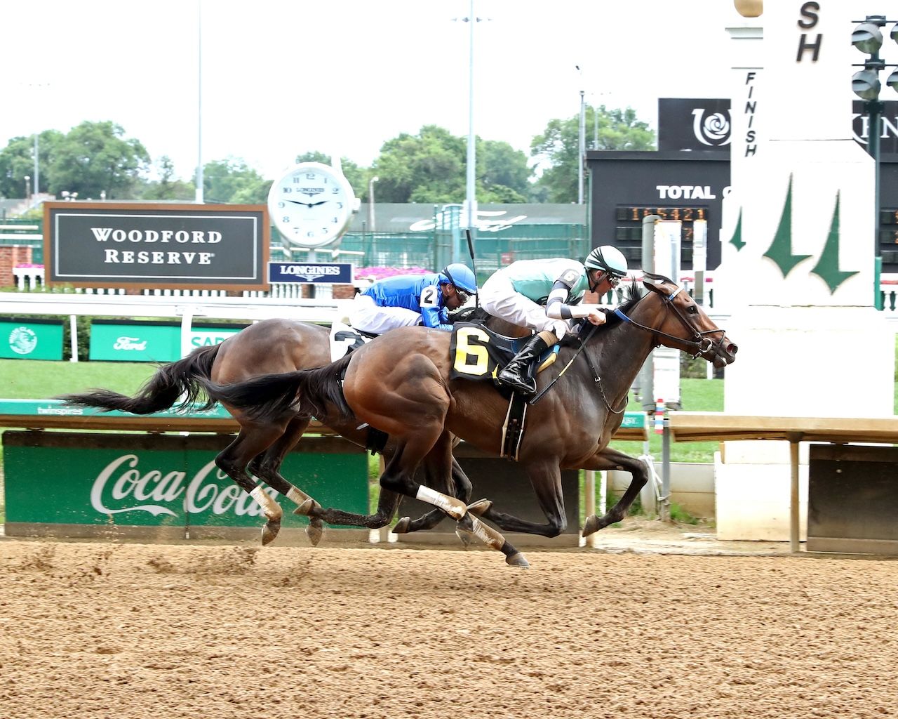 Take Charge Milady defeat's Immersive in the Monomoy Girl Overnight Stakes at Churchill Downs. (Photo by Coady Media / Credit to Renee Torbit)