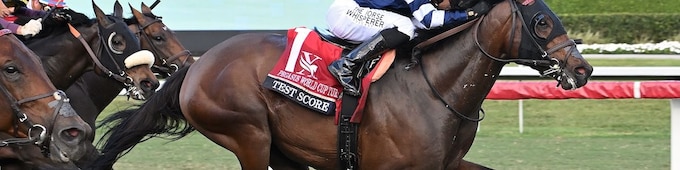 Test Score holds off Motion stablemate One Stripe in Pegasus World Cup Turf