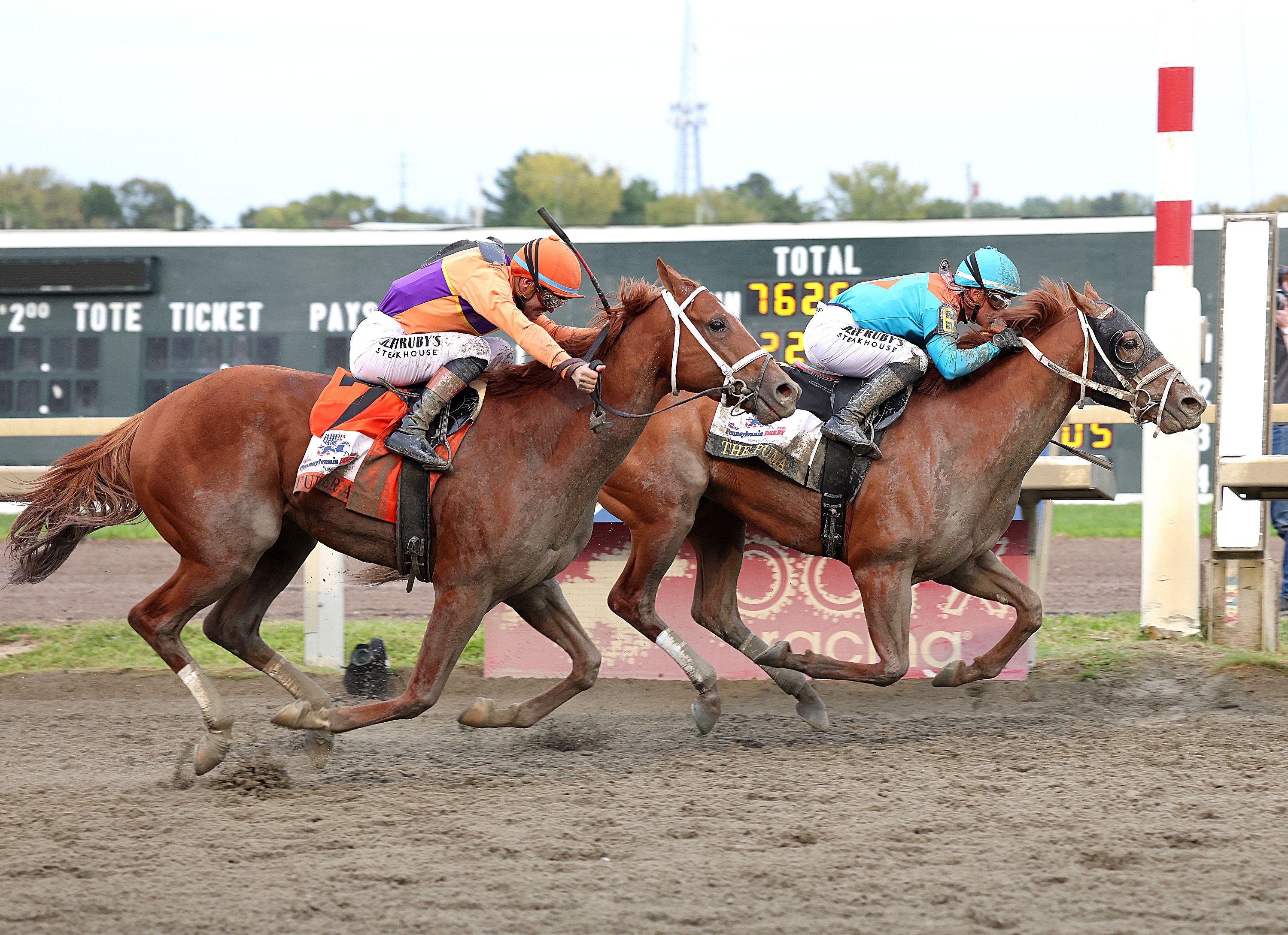 The Puma gets the jump on Further Ado in Pennsylvania Derby
