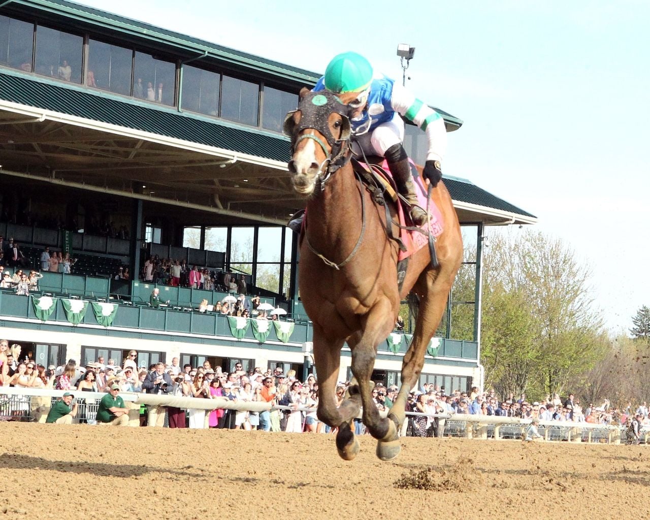 Trendsetter wins the Lexington Stakes at Keeneland.