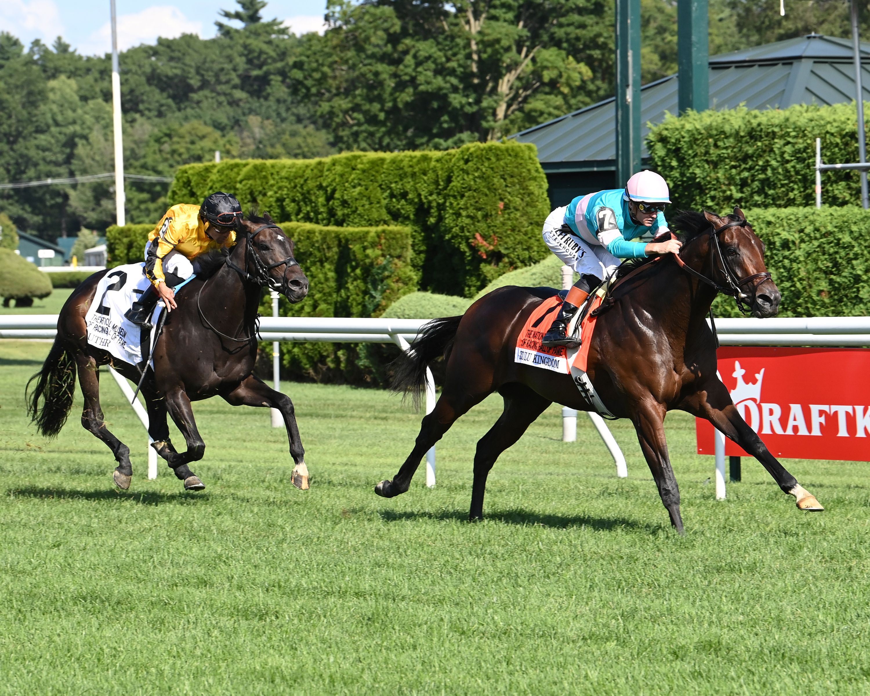 Zulu Kingdom finished first, but Luther was awarded the victory in the National Museum of Racing Hall of Fame
