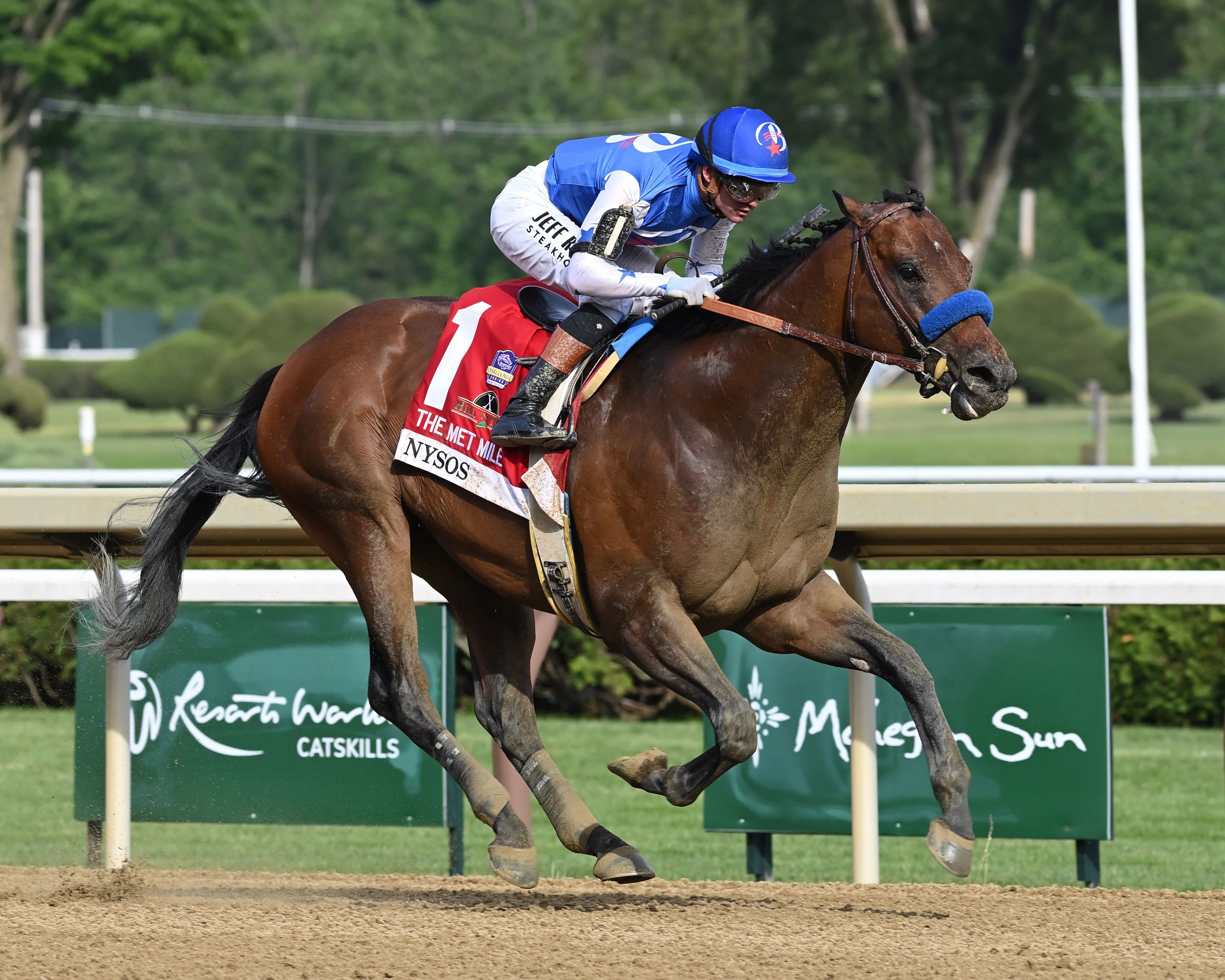 Nysos wins the Metropolitan H. (G1) at Saraotga.