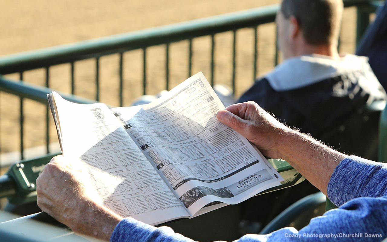 Handicapping horse races with a track program